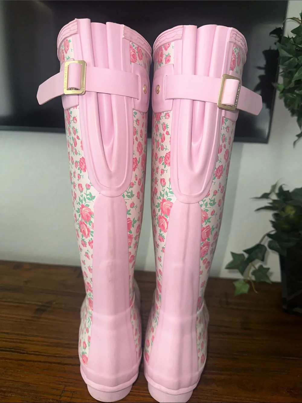 Hunter x LoveShackFancy Original Tall Waterproof Signature Floral Rain Boots 7
